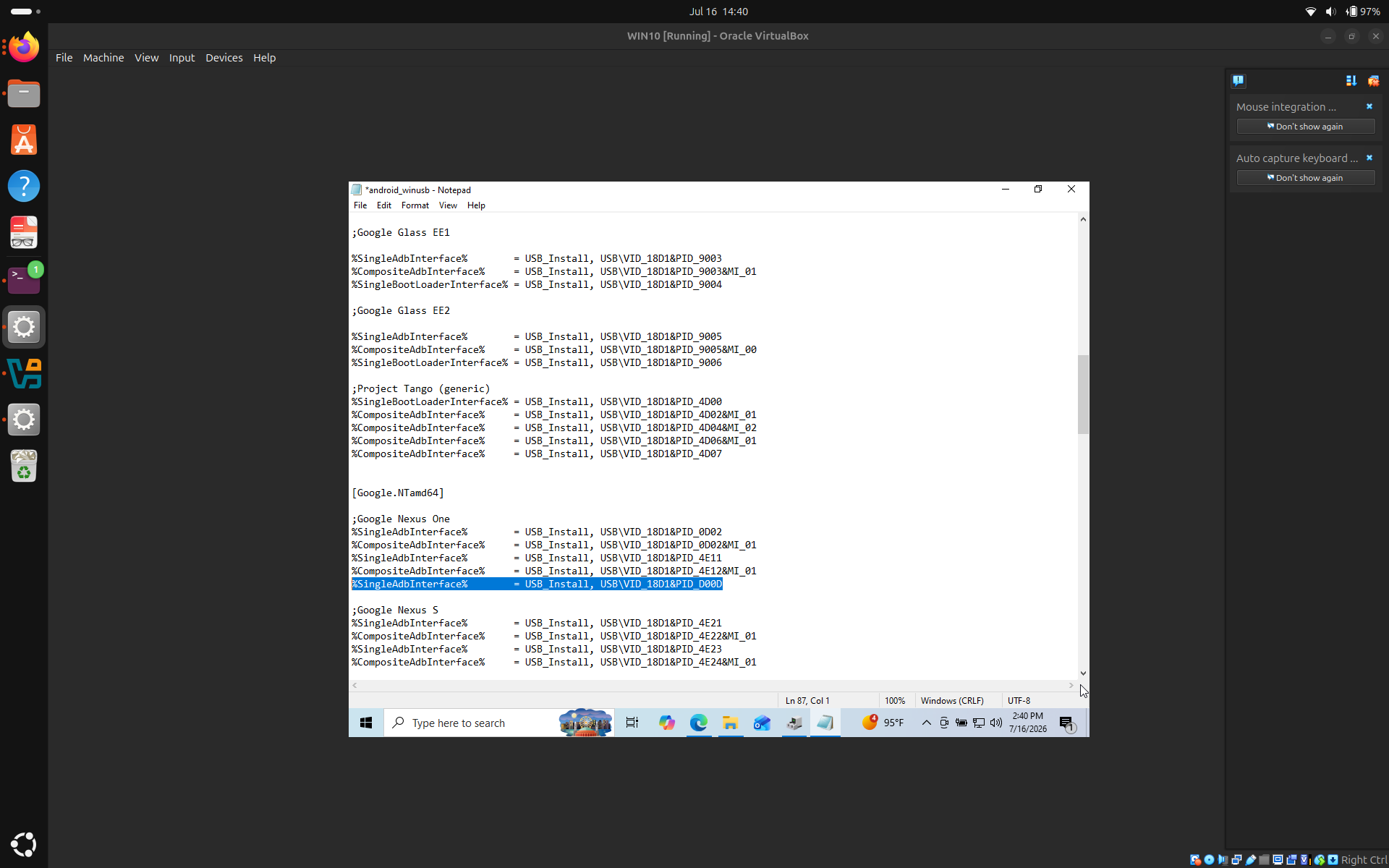 android_winusb file modified